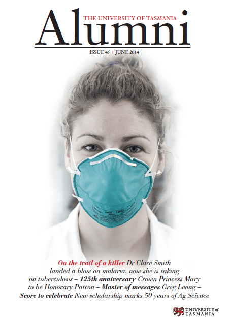 Cover image of UTAS Alumni magazine proofread by Hit Send 