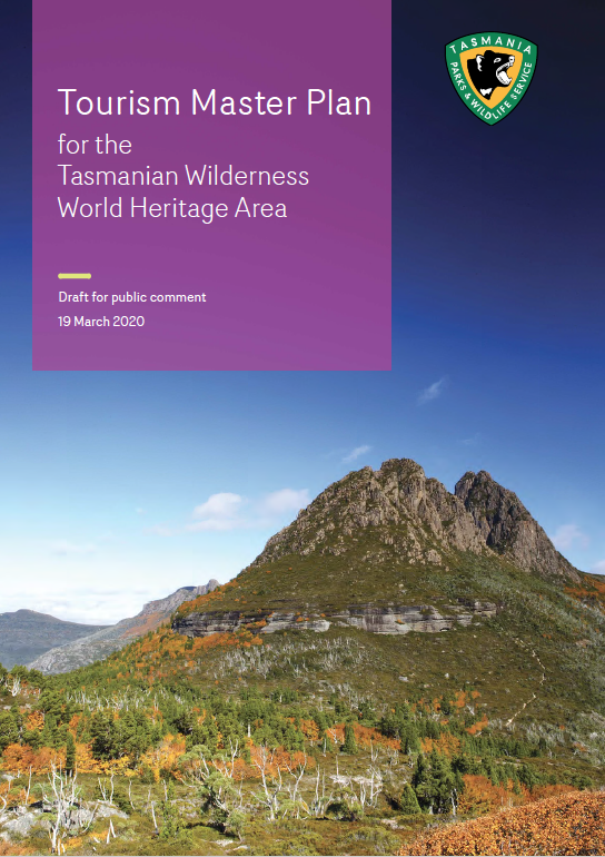 Cover shot, Draft TWWHA Tourism Master Plan for public comment