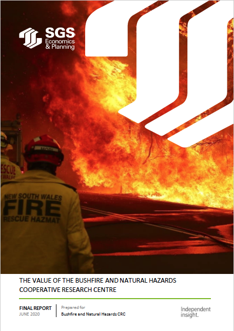 Benfits of the Bushfire and Natural Hazards CRC