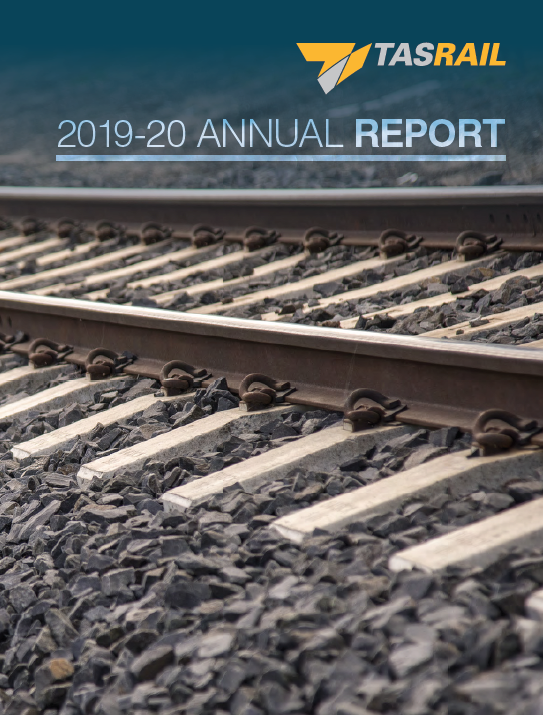 TasRail Annual Report 2019-20 proofread by a Hit Send editor.